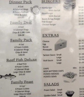 Peter's Seafood And Takeaway menu