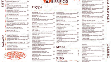 Il Birrificio menu