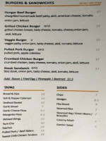 Hangar Cafe Altona menu