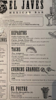El Javes menu