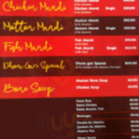 Dhora Gari Mandi menu