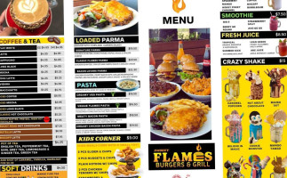 Flames Burgers Grill food