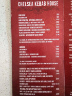 Chelsea Kebab House menu