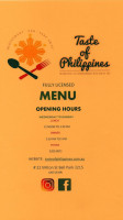 Taste Of Philippines menu