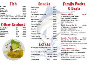 Craigie Fish Inn menu