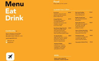 Hangar 4 Cafe menu