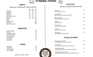 Grand Central Cafe menu