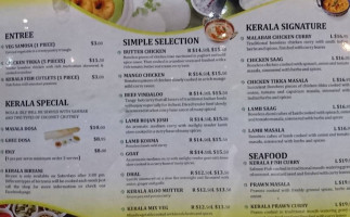 Kerala South Indian Cuisine menu