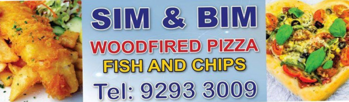 Sim Bim Woodfired Piza And Fish Chips food