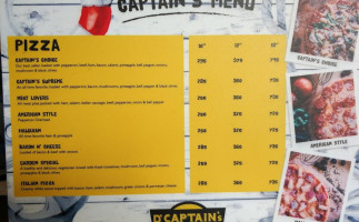 D' Captain's Pizza menu