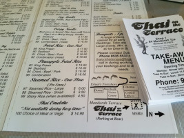 Thai on the Terrace menu