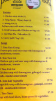 The Little Asian Cafe menu