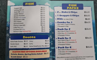 Harrison Street Captain's Cabin Fish And Chips menu