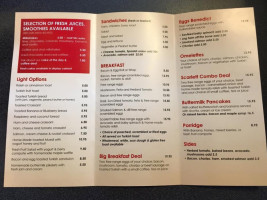 The Scarlett Table Cafe menu