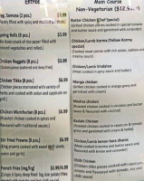 Yellow Korma Indian menu