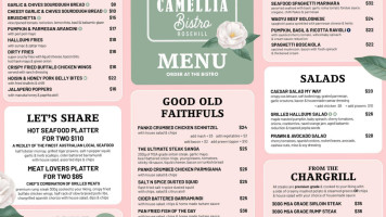 The Camellia menu