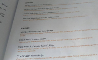 Indian Leaf menu