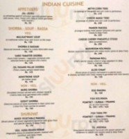 Sagar Restaurant Bar menu