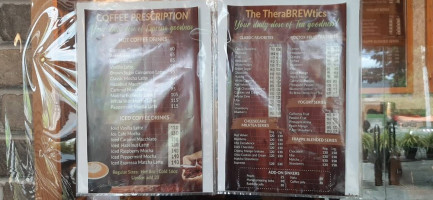 Rx Brew Cafe menu