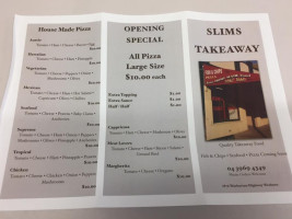Slims Takeaway menu
