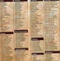 Bread Liner menu