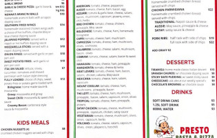 Pizza Capers Peregian Springs menu