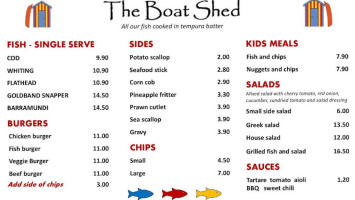 The Boat Shed menu