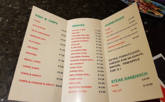 Parker's Fish & Chips Shop menu