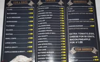 Parker's Fish & Chips Shop menu