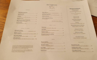 The Paddington menu