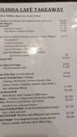 Olinda Fish Cafe menu
