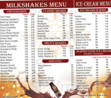 Marleys The Milkshake menu