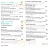 Sheesha Sky Lounge Jabalpur menu