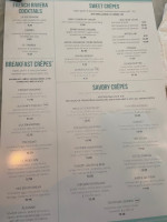 Sweet Paris menu