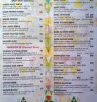 Vaishali menu
