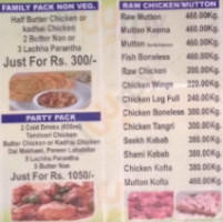 Prince Chicken Mutton Shop menu