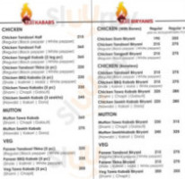 The Red Charcoal menu