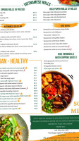 Rice Asian Cuisine menu
