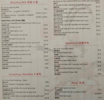 Mr. Lee Chinese menu