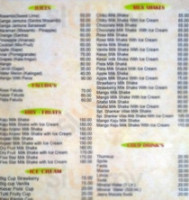 Shri Shankar Vilas Juice Center menu