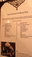 Indian By Nature menu