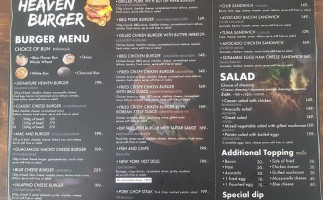 Heaven Burger menu