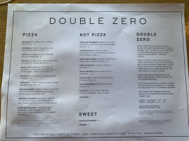 Double Zero menu