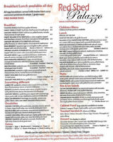Red Shed Palazzo menu