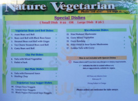Nature Vegetarian Food inside
