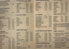 East Village Takeaway menu