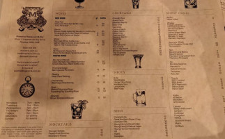 Maestria Restaurant Bar menu