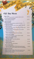The Bay Cafe menu