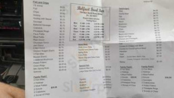 Belfast Food menu