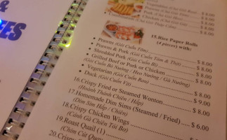 Vinh Ha Long Vietnamese Restaurant menu